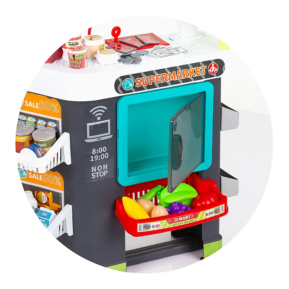 Set jucarie Supermarket 87 cm cu lumini, sunete si 81 accesorii, Chipolino 3 ani [8]