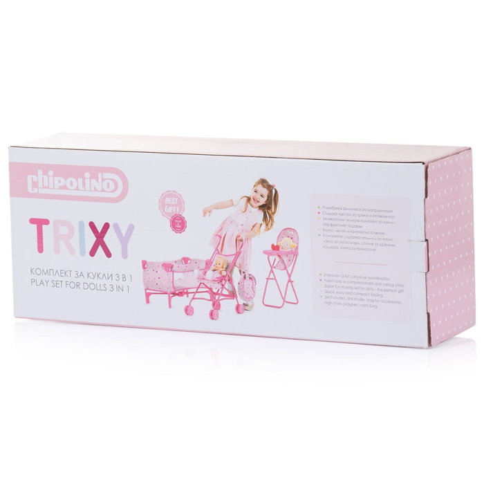 Set jucarii pentru papusi Chipolino Trixy 3 in 1, Unicorn 3 ani [8]