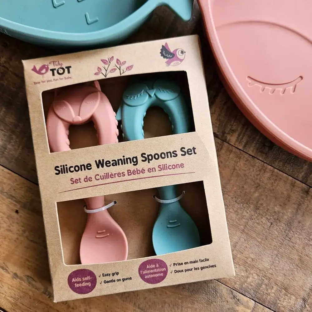 Set lingurite din silicon - Bufnita & vulpita TIDY TOT 6 luni + [3]