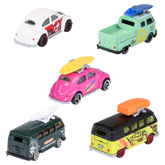 Set Majorette Volkswagen cu 5 masinute (2 x Volkswagen Beetle si 3 x Volkswagen T1) [2]