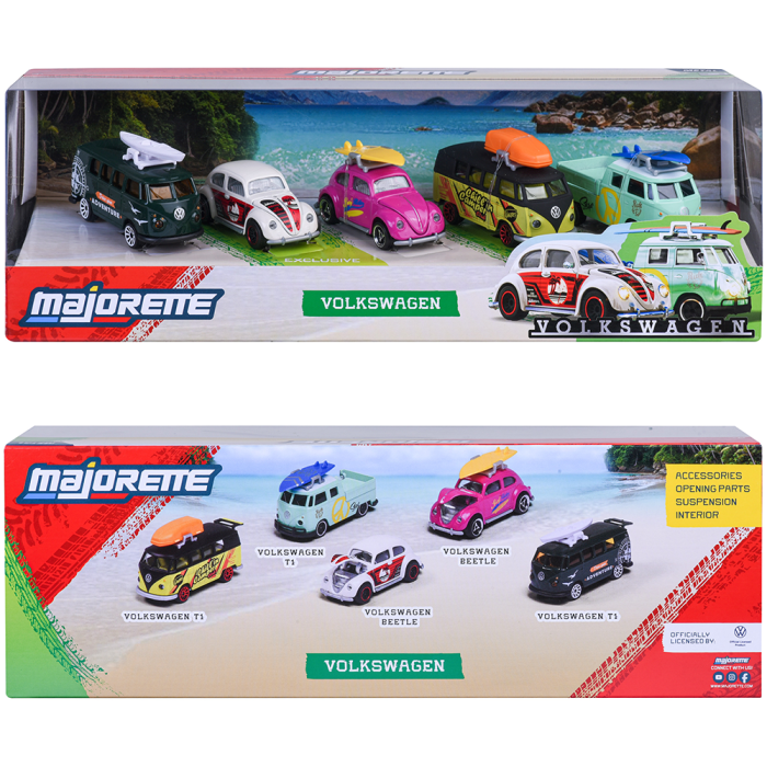 Set Majorette Volkswagen cu 5 masinute (2 x Volkswagen Beetle si 3 x Volkswagen T1) [7]