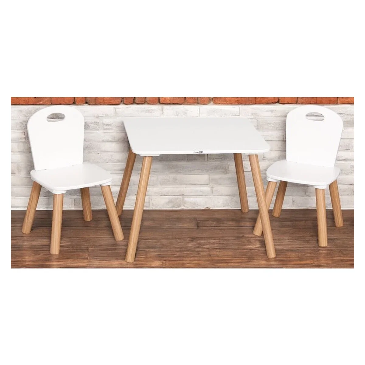 Set masuta si doua scaune, FreeON, Athena, , Din lemn, Alb 6 ani [13]
