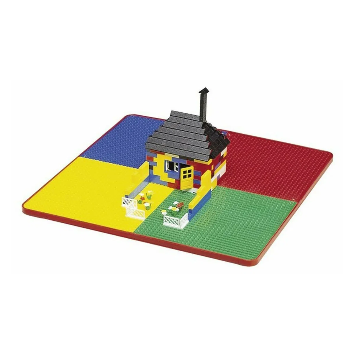 Set masuta si doua scaune, New Baby, , Pink, Parte reversibila pentru Lego Duplo [6]