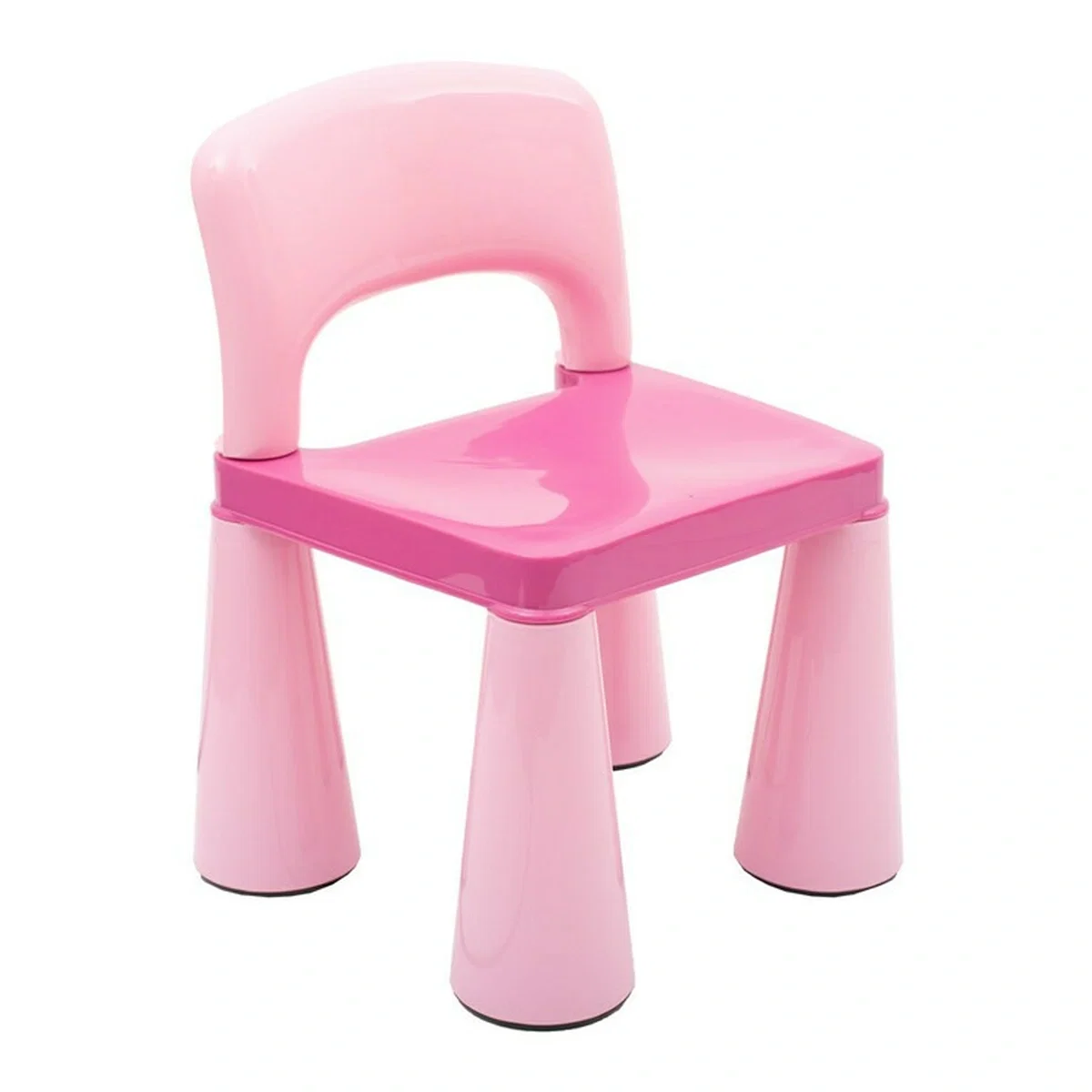 Set masuta si doua scaune, New Baby, , Pink, Parte reversibila pentru Lego Duplo [5]