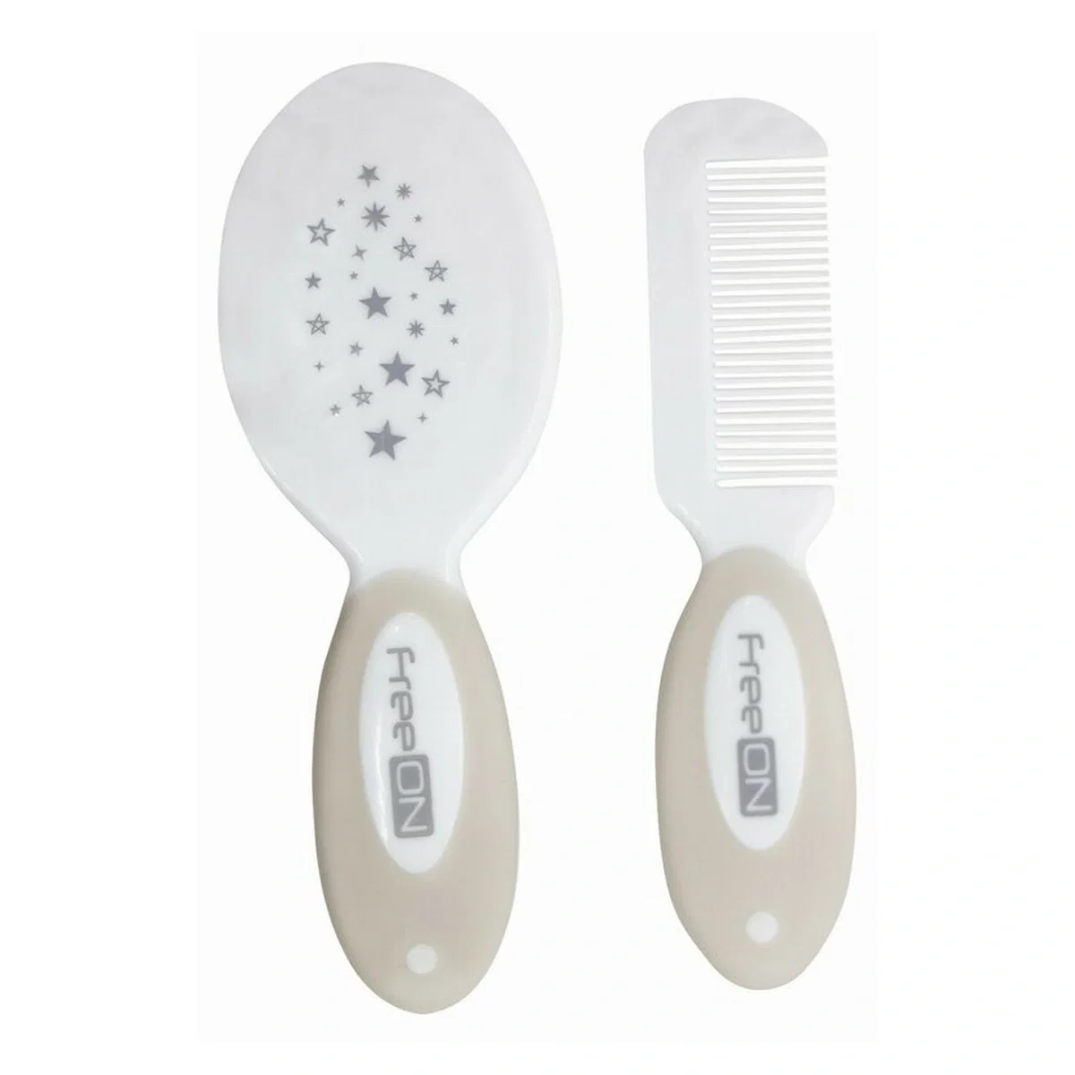 Set perie si pieptene, FreeON, peri naturali, 0 luni+, White [1]