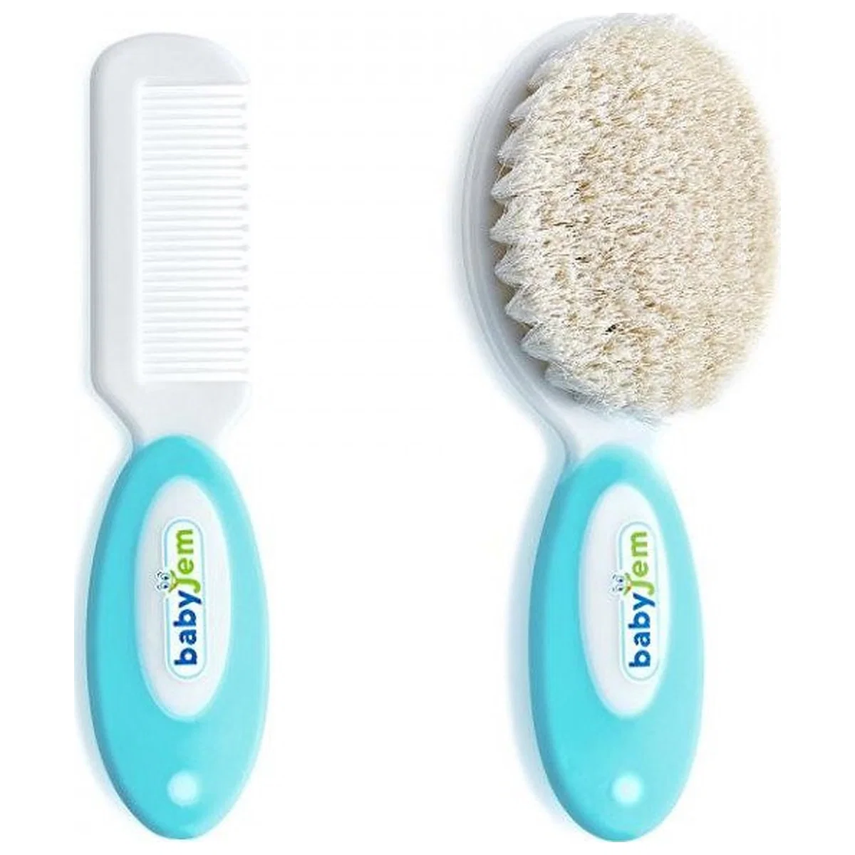 Set pieptan si perie din peri naturali Bleu BabyJem 0luni + [1]