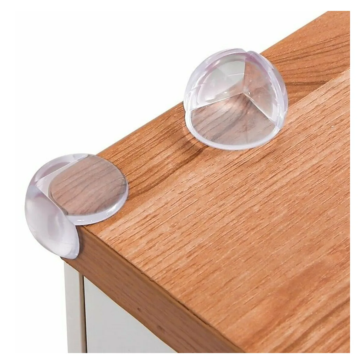 Set protectii pentru colturi ascutite, Usor de instalat, 3.6 x 3.6 x 2.7 cm, 4 bucati, Transparent FEEDO [4]
