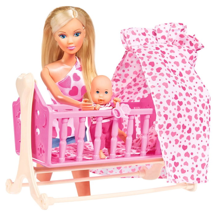 Set Simba Steffi Love New Born Baby Set papusa 29 cm, 1 bebelus si accesorii 3 ani + [3]