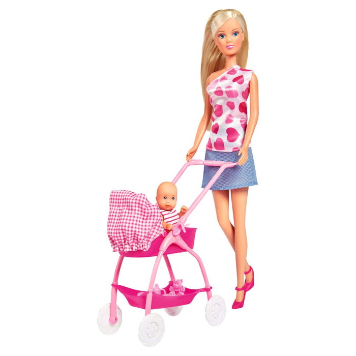 Set Simba Steffi Love New Born Baby Set papusa 29 cm, 1 bebelus si accesorii 3 ani + [2]