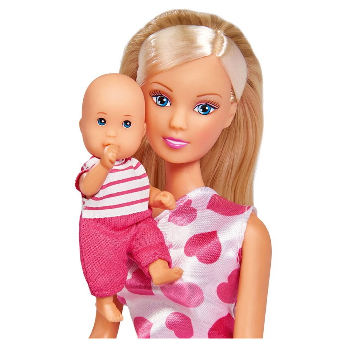 Set Simba Steffi Love New Born Baby Set papusa 29 cm, 1 bebelus si accesorii 3 ani + [6]