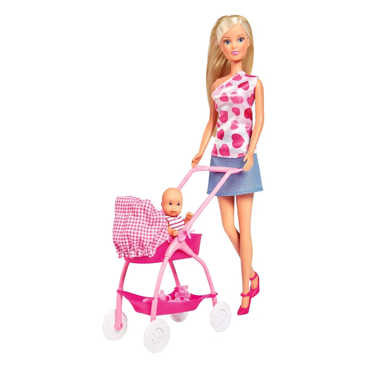 Set Simba Steffi Love New Born Baby Set papusa 29 cm, 1 bebelus si accesorii 3 ani + [2]