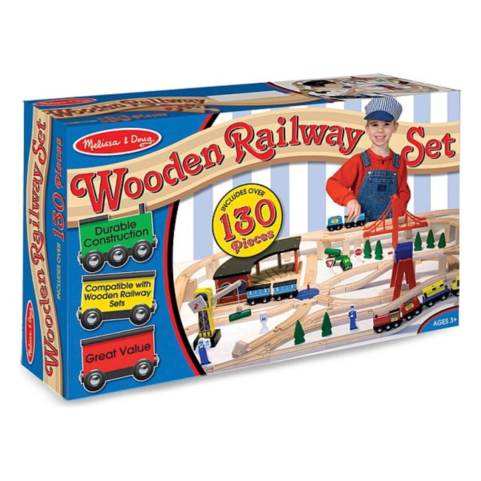 Set Trenulet din lemn cu depou Melissa and Doug [3]