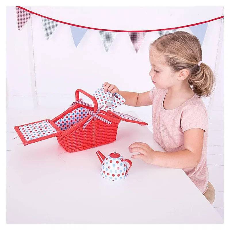 Setul meu de picnic cu buline BIGJIGS Toys 3 ani+ [4]