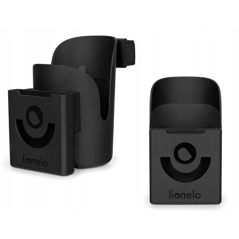 Suport universal pentru biberon/pahar si telefon, Lionelo, Ove, Cu sistem de rotire 360, Negru [2]