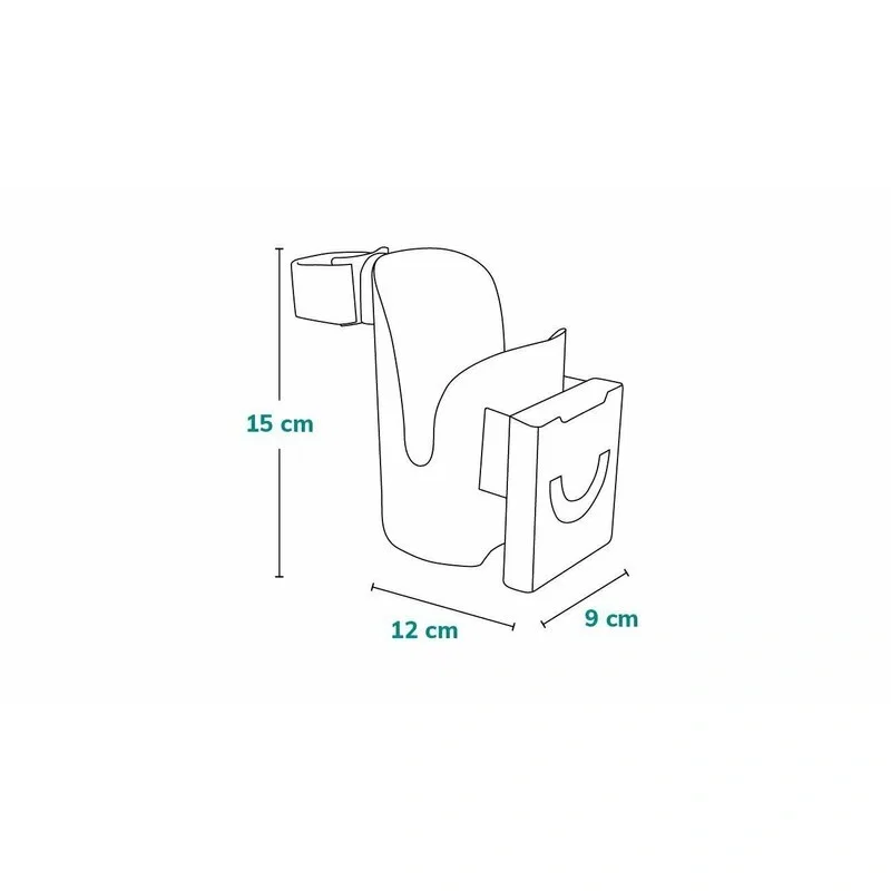 Suport universal pentru biberon/pahar si telefon, Lionelo, Ove, Cu sistem de rotire 360, Negru [5]