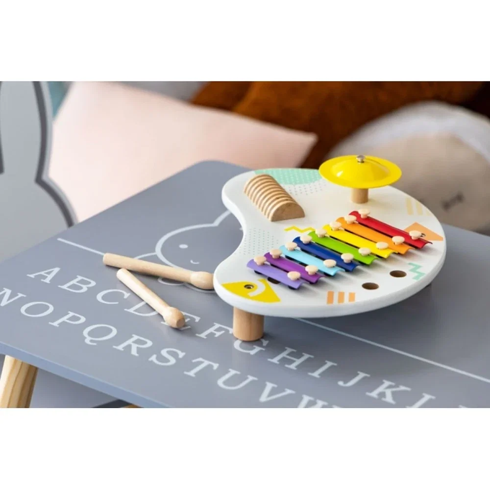 Tabla din lemn cu 3 instrumente Ecotoys 18 luni+ [2]