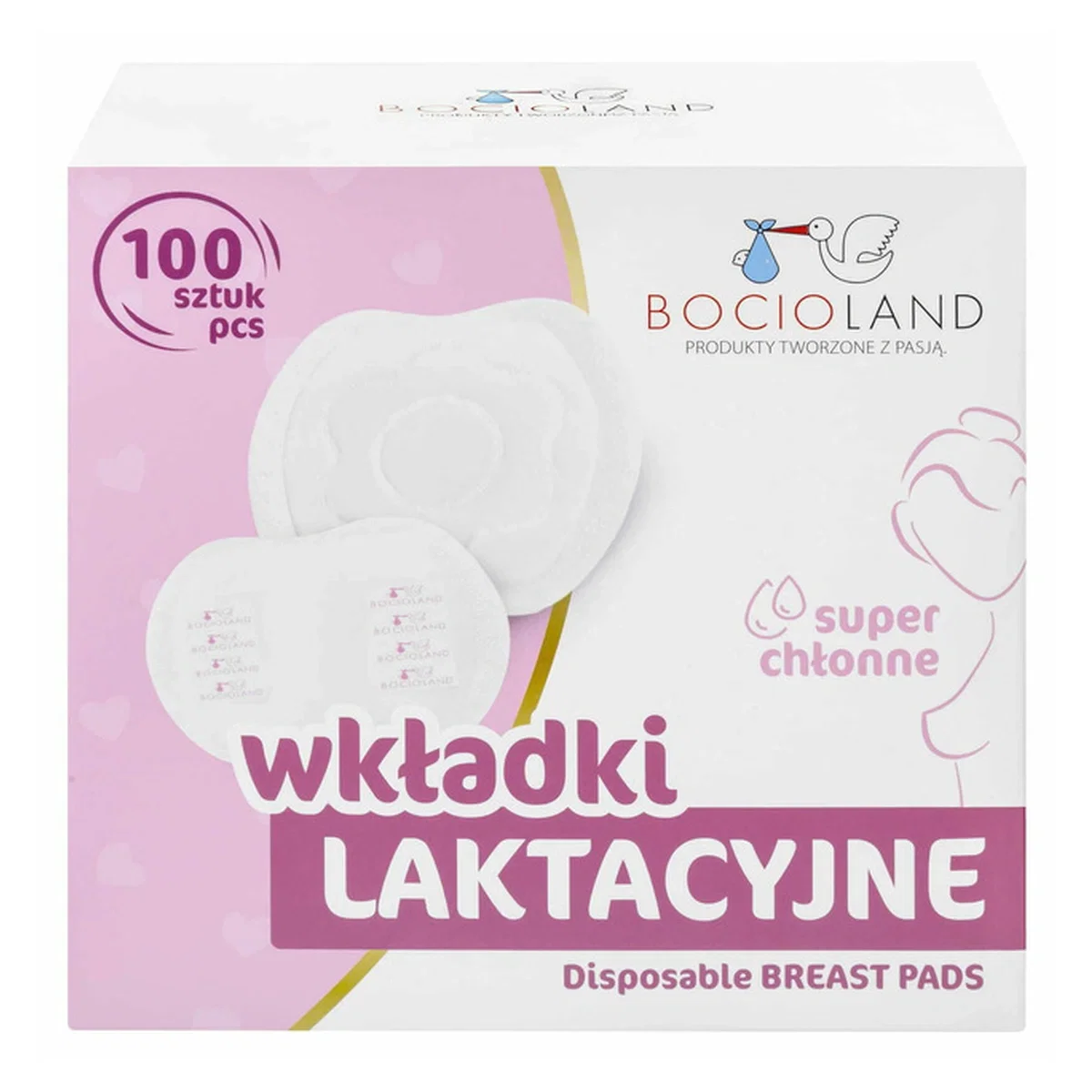 Tampoane pentru san, Set 100 bucati, Ambalate individual, Cu banda adeziva pentru o fixare usoara Bocioland [1]
