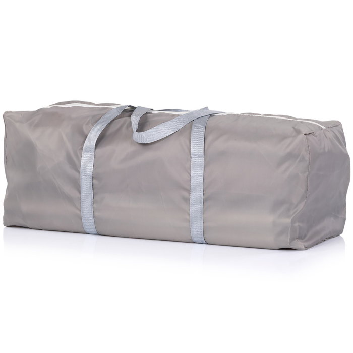 Tarc de joaca Chipolino Fiesta 120x120x65 cm, Include geanta de transport, Din plasa, Intrare laterala cu fermoar, 1-5 ani, Beige [3]