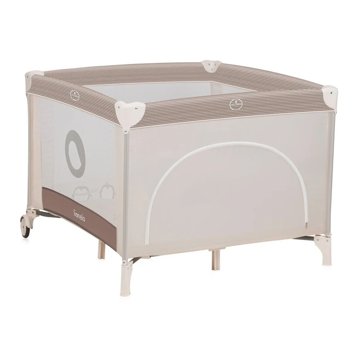 Tarc de joaca copii, Lionelo, Bonnie, Pana la 15 kg, 100 x 100 cm, Beige Sand 36 luni [7]