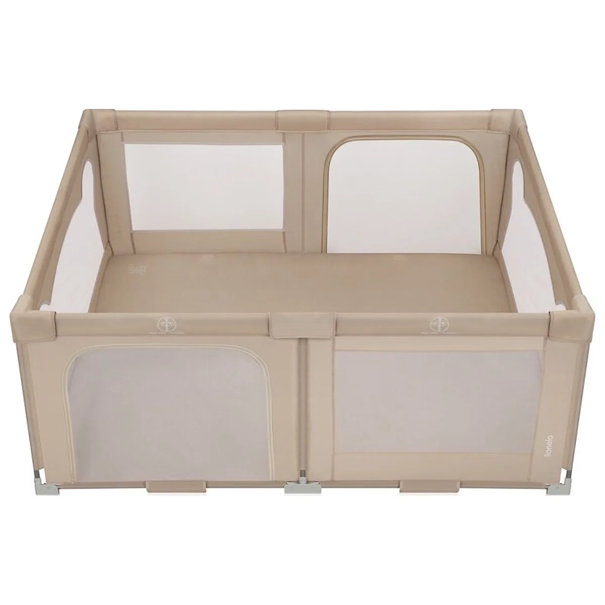 Tarc de joaca copii, Lionelo, Florence Easy Fold, 150 x 180 x 75 cm, Pliere, depliere automata, Include geanta de transport, Din plasa, Cu doua intrari laterale, 0-48 luni, [8]