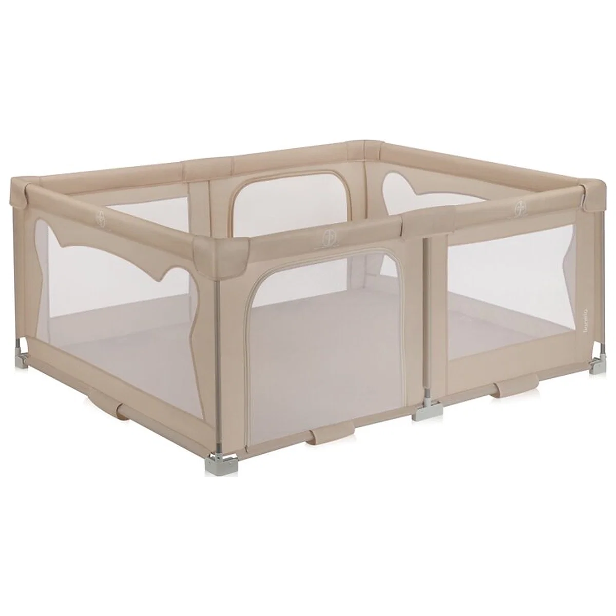 Tarc de joaca copii, Lionelo, Florence Easy Fold, 150 x 180 x 75 cm, Pliere, depliere automata, Include geanta de transport, Din plasa, Cu doua intrari laterale, 0-48 luni, [5]