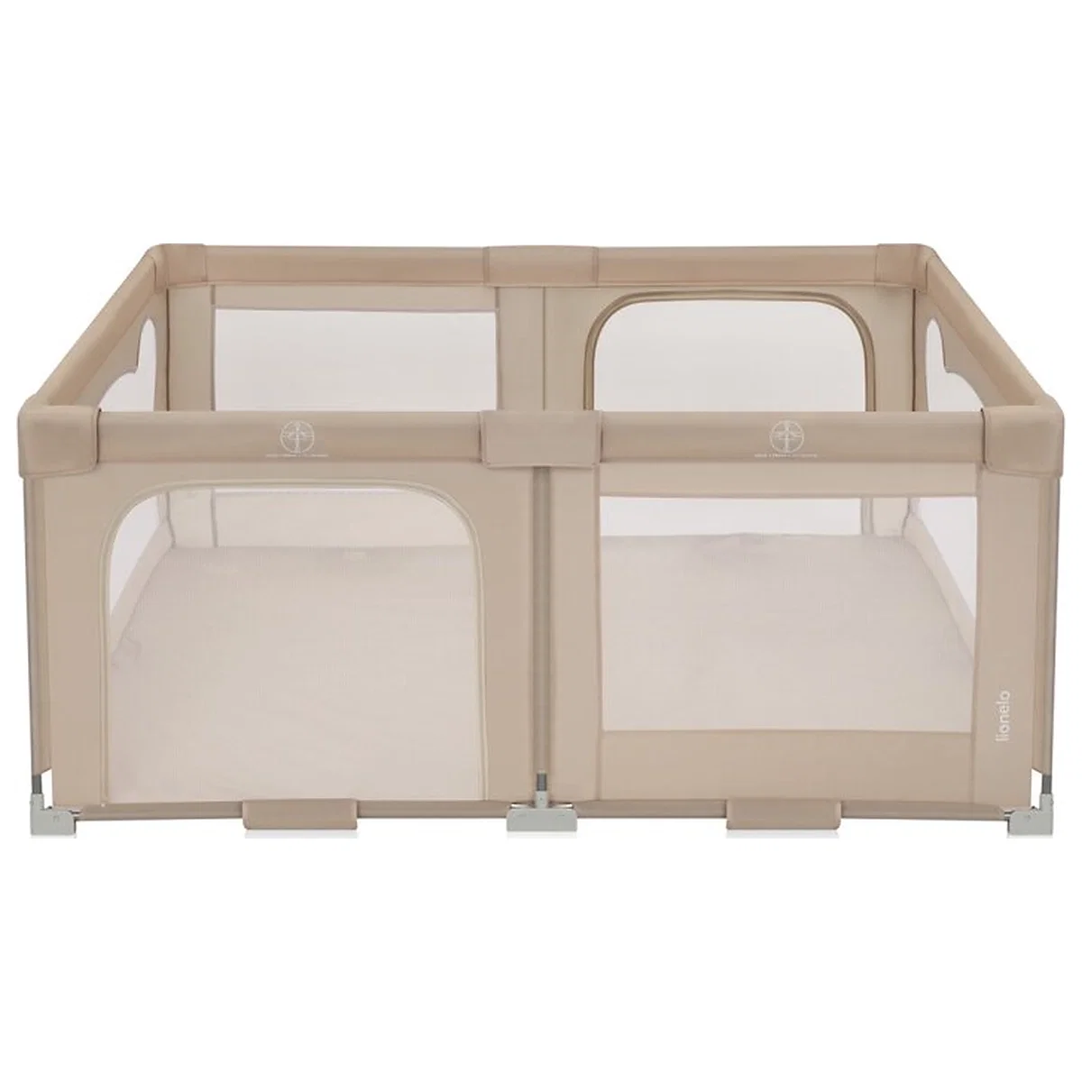 Tarc de joaca copii, Lionelo, Florence Easy Fold, 150 x 180 x 75 cm, Pliere, depliere automata, Include geanta de transport, Din plasa, Cu doua intrari laterale, 0-48 luni, [6]