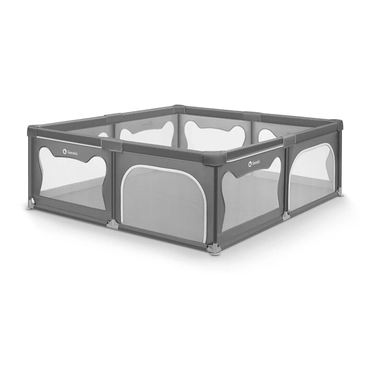 Tarc de joaca copii, Lionelo, Willow XL,180 x 200 cm, Pliere compacta, Include geanta de transport, Din plasa, Cu doua [3]
