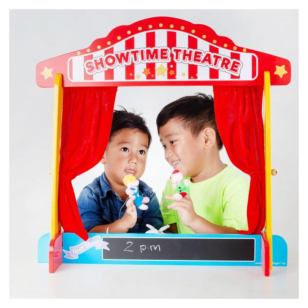 Teatru de papusi din lemn BIGJIGS Toys 8 ani [4]