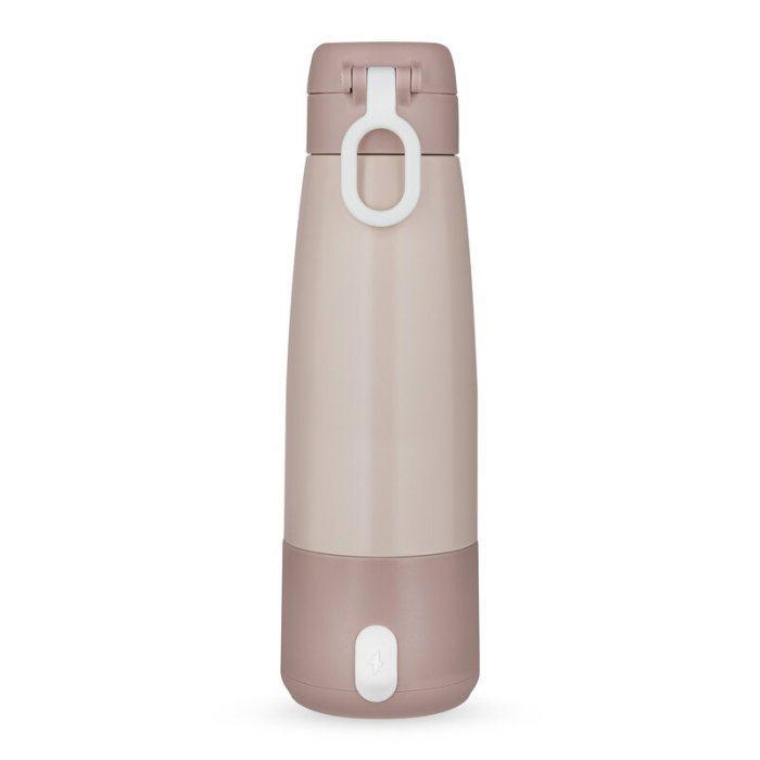 Termos inteligent cu incalzire, Lionelo, ThermUp Bottle, Incalzeste in 3.5 min, Mentine temperatura pana la 20 h, Capacitate 350 ml, USB-C, 5 setari de temperatura: 37-55°C, Roz nude [7]