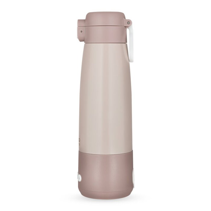Termos inteligent cu incalzire, Lionelo, ThermUp Bottle, Incalzeste in 3.5 min, Mentine temperatura pana la 20 h, Capacitate 350 ml, USB-C, 5 setari de temperatura: 37-55°C, Roz nude [6]