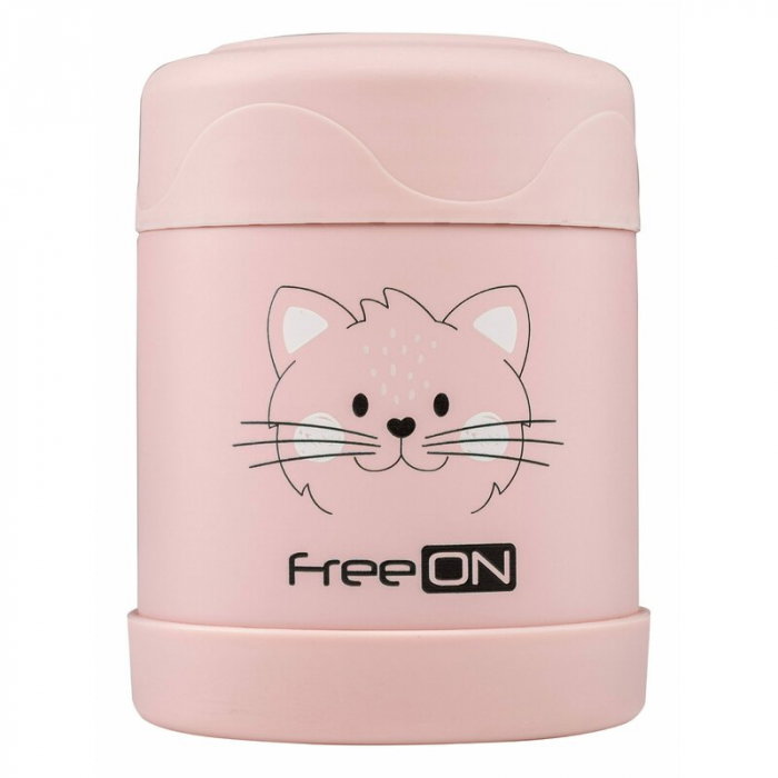 Termos pentru alimente solide, Din otel inoxidabil - Pink Kitty FreeON 0 luni+ [2]