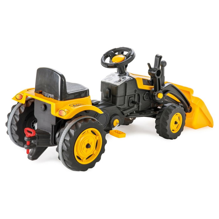 Tractor cu pedale Pilsan Active with Loader 07-315 yellow 3 ani [3]