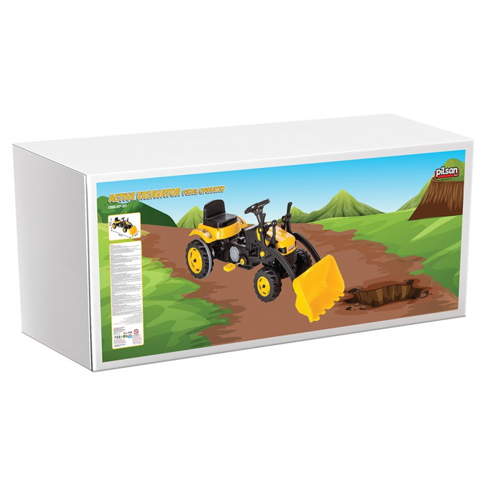 Tractor cu pedale Pilsan Active with Loader 07-315 yellow 3 ani [6]