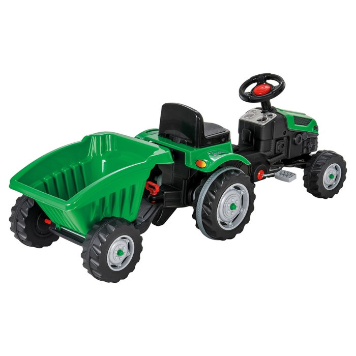 Tractor cu pedale si remorca Pilsan Active Verde 3 ani + [2]