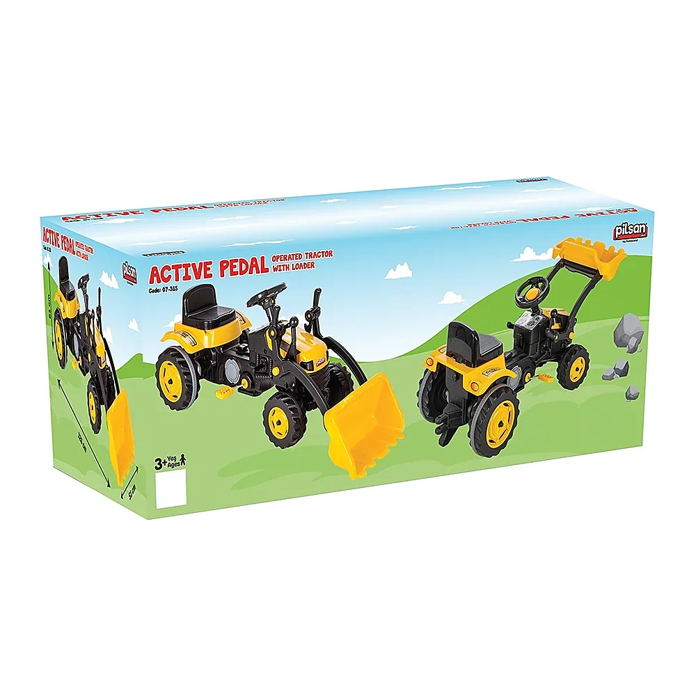 Tractor cu pedale Pilsan Active with Loader 07-315 yellow 3 ani [5]