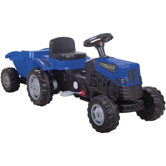 Tractor cu pedale si remorca Pilsan Power with Trailer, Albastru [1]
