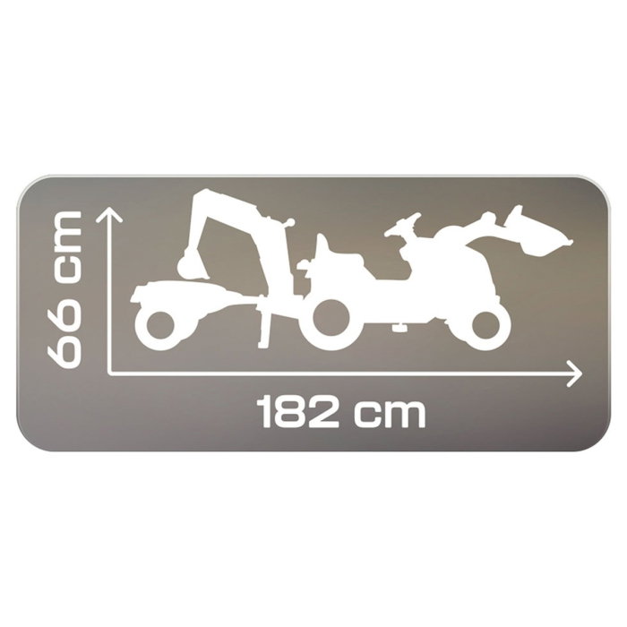 Tractor cu pedale si remorca Smoby Builder Max, Galben [7]