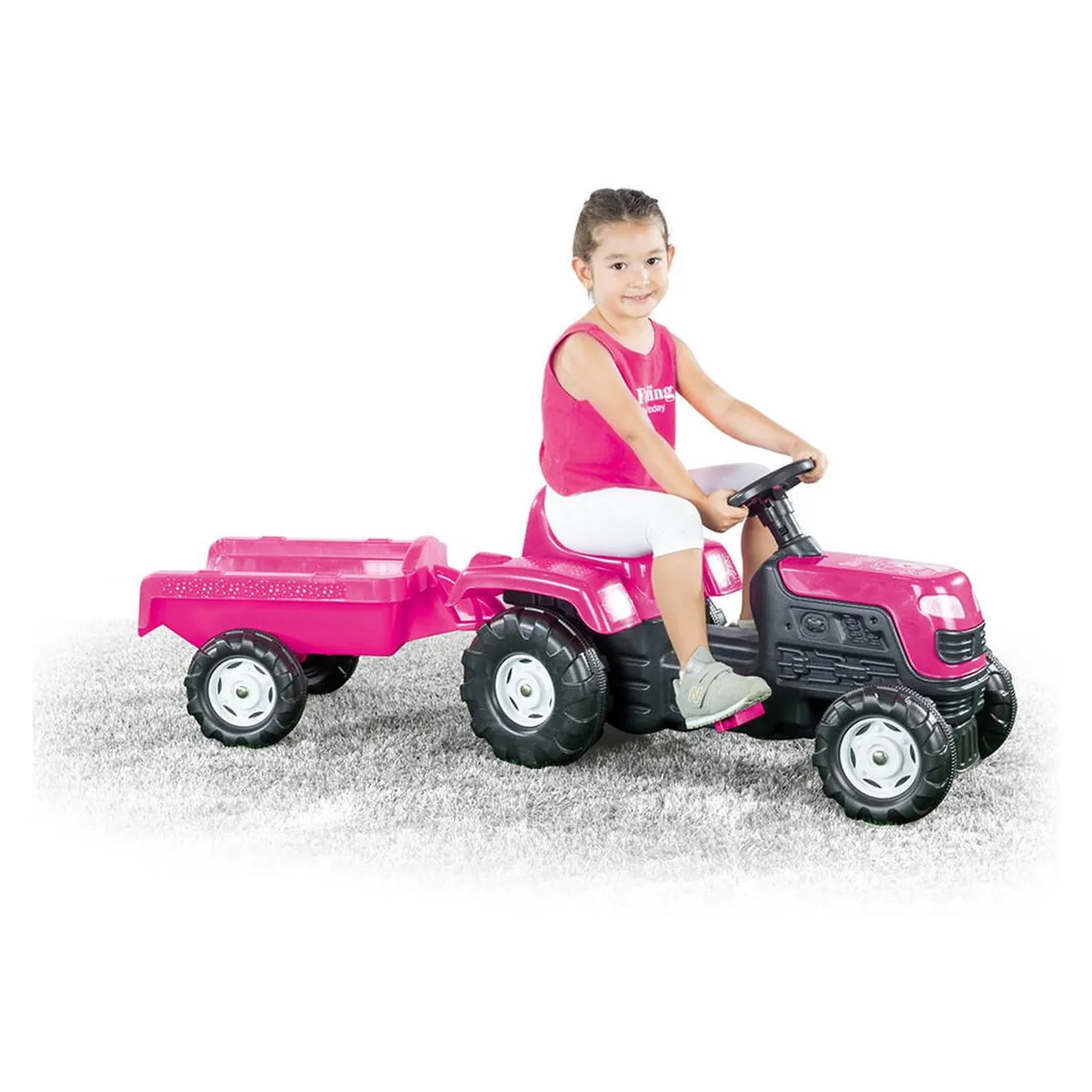 Tractor cu pedale si remorca - Unicorn DOLU 3 ani+ [2]