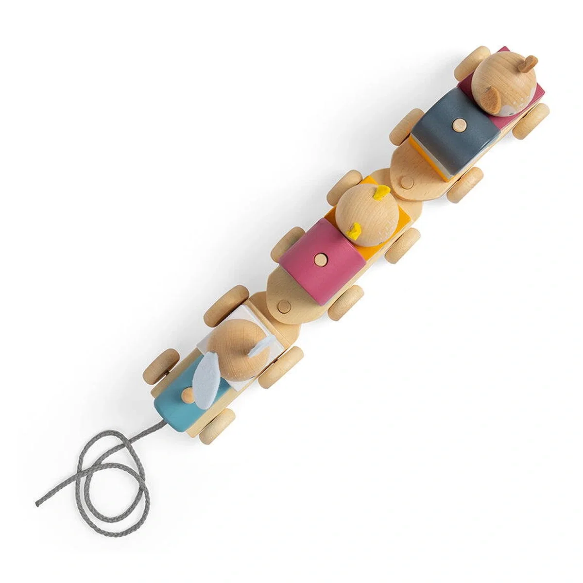 Trenulet cu forme - Animalute vesele BIGJIGS Toys 12 luni+ [5]