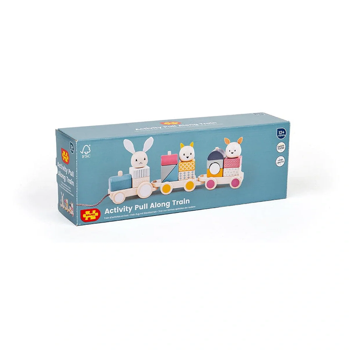 Trenulet cu forme - Animalute vesele BIGJIGS Toys 12 luni+ [6]