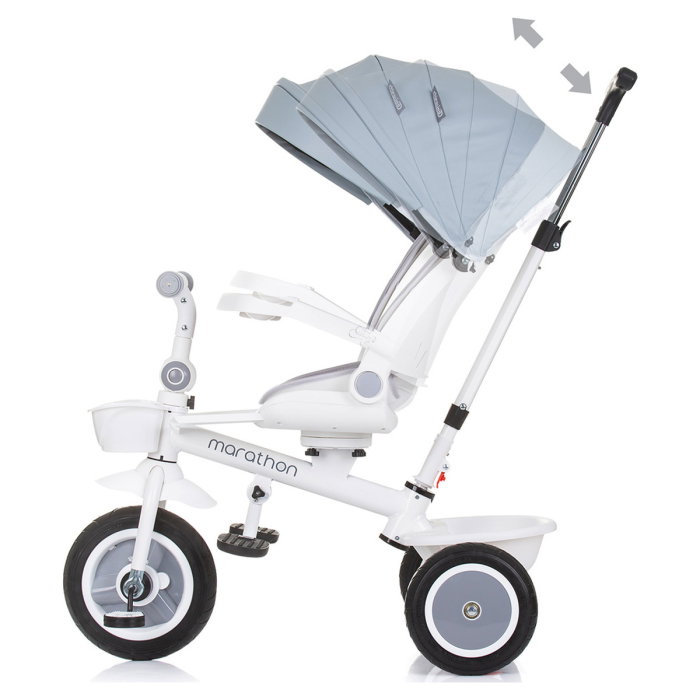 Tricicleta Chipolino Marathon, sezut rotativ, pozitii de inclinare, Ash grey [5]
