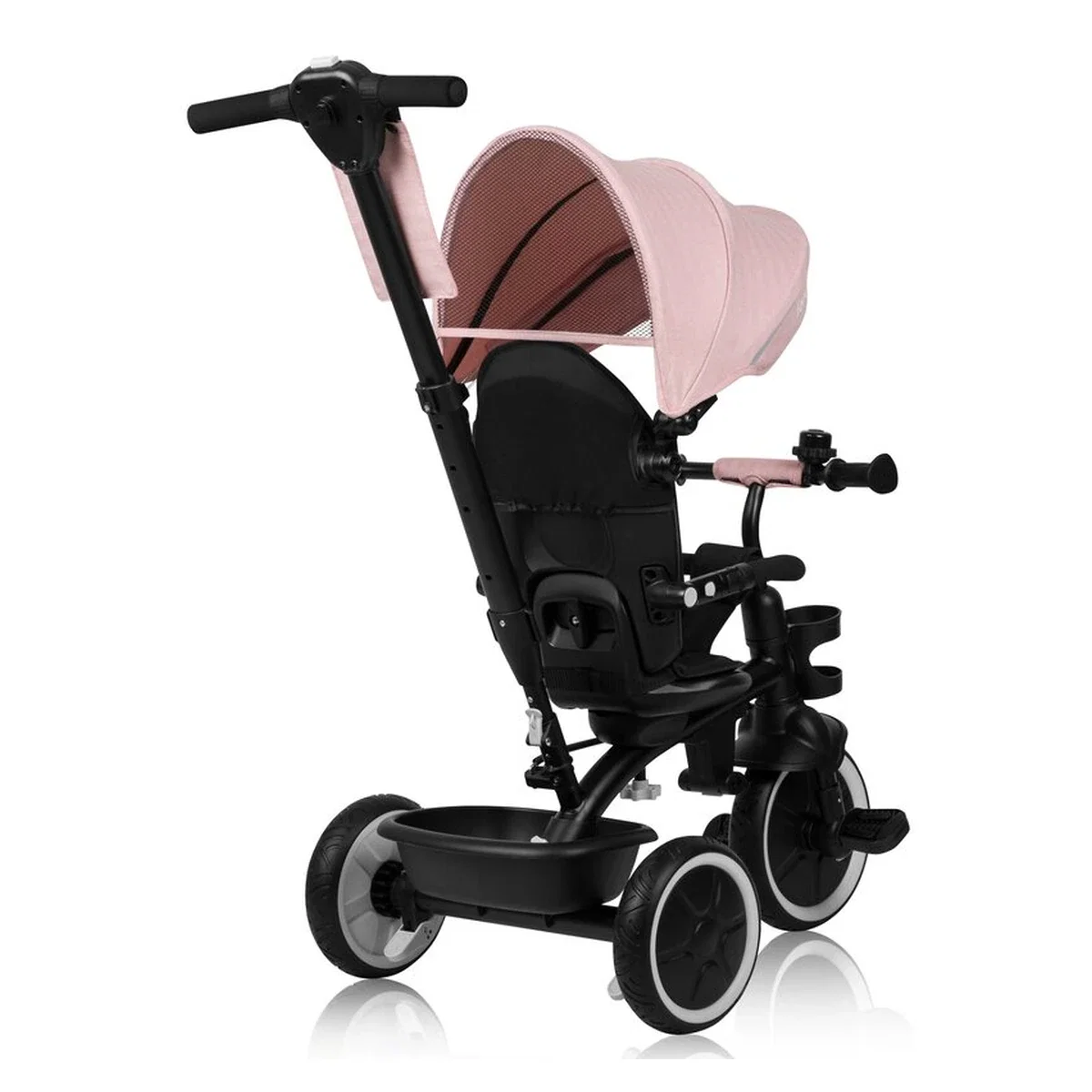 Tricicleta copii, Lionelo, Berry, 2 in 1, Multifunctionala, Scaun reversibil, Rotire 360 grade, Roz 9 luni [10]