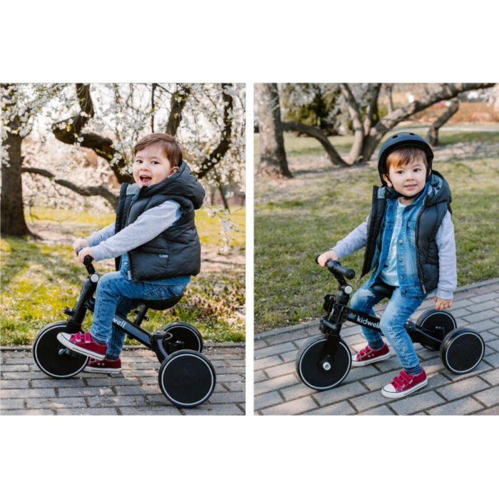 Tricicleta cu pedale 3 in 1 Kidwell Pico - Total Black 2 ani+ [15]