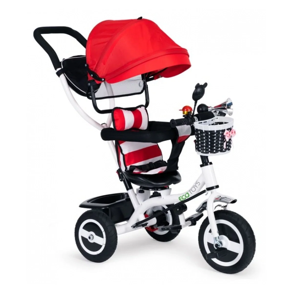 Tricicleta cu sezut rotativ Ecotoys JM-066-9L - Rosu 5 ani [1]
