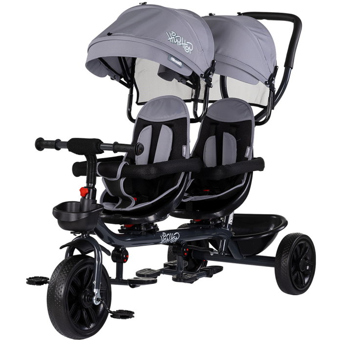 Tricicleta gemeni Chipolino Hip Hop, sezuturi rotative, Platinum [1]