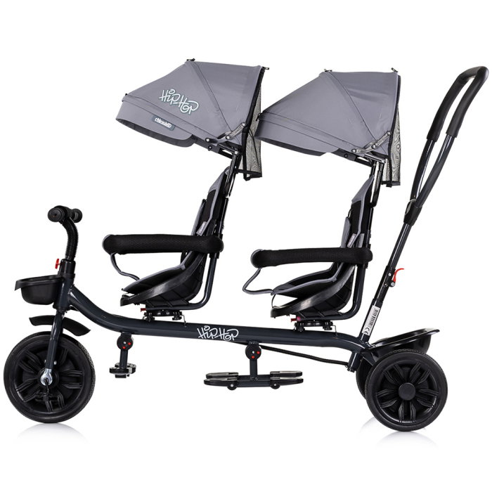 Tricicleta gemeni Chipolino Hip Hop, sezuturi rotative, Platinum [2]