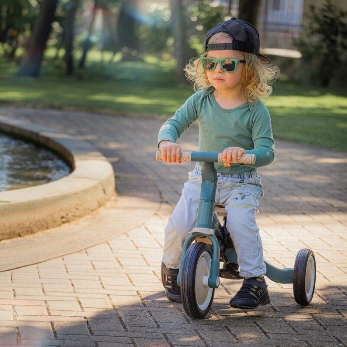 Tricicleta, Petite&Mars, Turbo, Editie limitata, 5 in 1, Multifunctionala, Vehicul de impins, Bicicleta cu/fara pedale, Cu maner de ghidaj, Detasabil, Roti din cauciuc, Pana la 25 kg, 1.5-5 ani, Rosy  [22]