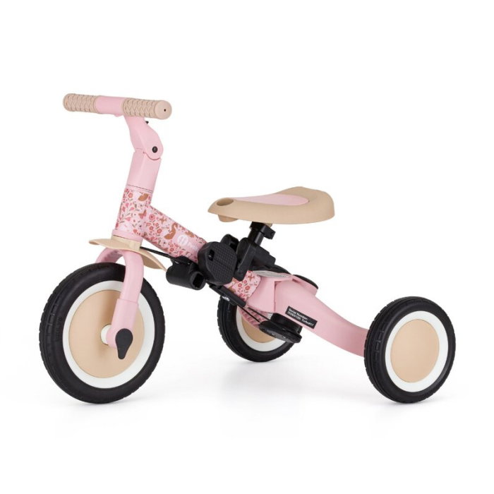 Tricicleta, Petite&Mars, Turbo, Editie limitata, 5 in 1, Multifunctionala, Vehicul de impins, Bicicleta cu/fara pedale, Cu maner de ghidaj, Detasabil, Roti din cauciuc, Pana la 25 kg, 1.5-5 ani, Rosy  [11]