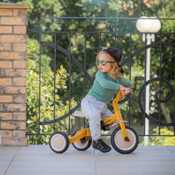 Tricicleta, Petite&Mars, Turbo, Editie limitata, 5 in 1, Multifunctionala, Vehicul de impins, Bicicleta cu/fara pedale, Cu maner de ghidaj, Detasabil, Roti din cauciuc, Pana la 25 kg, 1.5-5 ani, Rosy  [31]