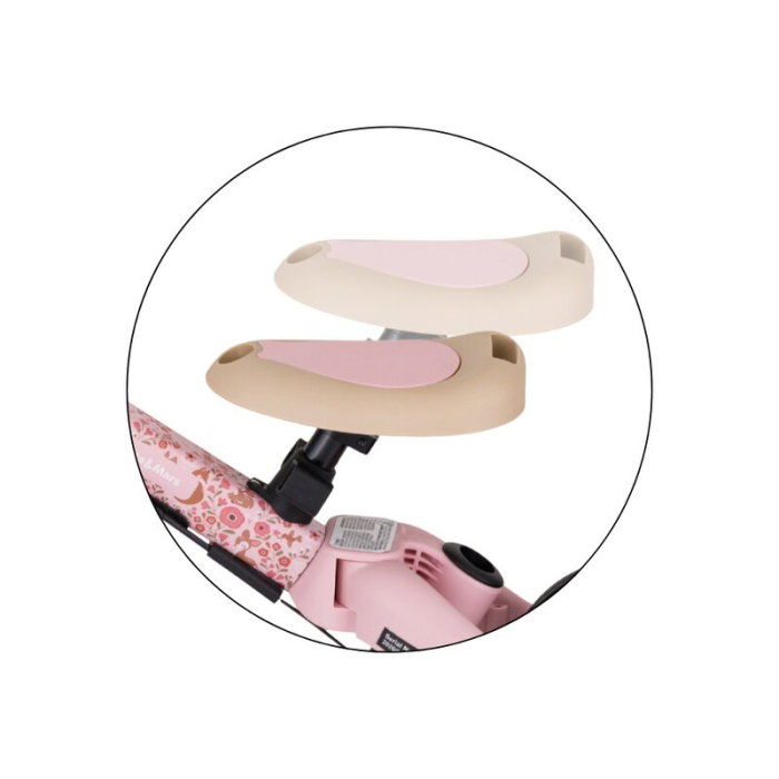 Tricicleta, Petite&Mars, Turbo, Editie limitata, 5 in 1, Multifunctionala, Vehicul de impins, Bicicleta cu/fara pedale, Cu maner de ghidaj, Detasabil, Roti din cauciuc, Pana la 25 kg, 1.5-5 ani, Rosy  [15]